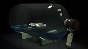 Ship in a bottle 3D MODEL