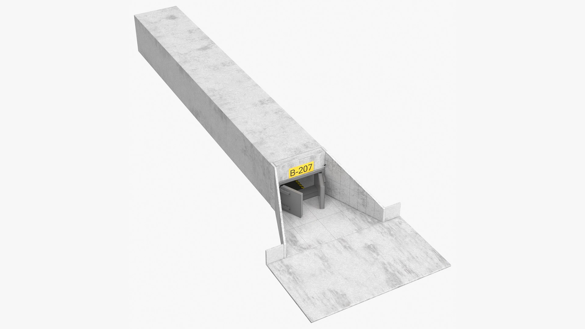 Nuclear Bunker Entrance 3D model preview
