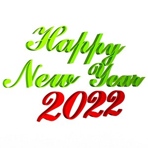 Happy New Year 2022 03 3D model
