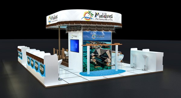 3D exhibition stand island 9 model - TurboSquid 1708866