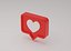 Social Media Notification with heart