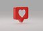 Social Media Notification with heart