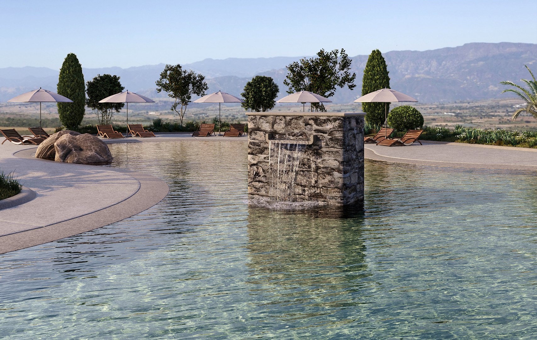 Swimming Pool with Loungers Umbrellas and Plants 3D https://p.turbosquid.com/ts-thumb/6i/KJsARY/6A/pool_8_07/jpg/1696279528/1920x1080/fit_q87/6d51f67c835fd51ddb45dc8431de31f18cb323df/pool_8_07.jpg
