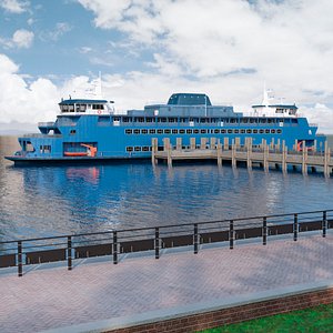 River Passenger Ferry with Boat Pier