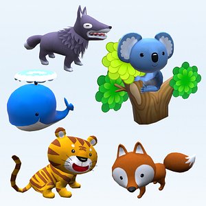 Cartoon Stylized Animals Collection 03