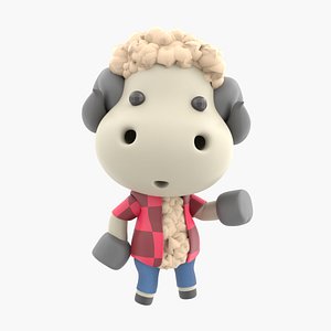 3D Cute Sheep 3D Illustration