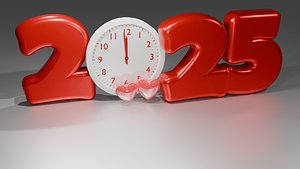 3D New Year 2025 model