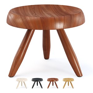 Tabouret Berger by Charlotte Perriand 3D