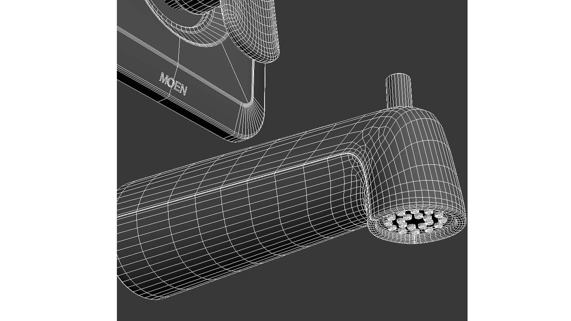 3D Moen Rizon Chrome Posi-Temp Eco Performance Tub Shower - TurboSquid ...