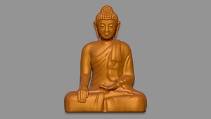 3D Asian Buddha Sit Action 2