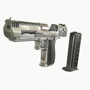 3D model Desert Eagle PBR Worn Low-poly 3D model
