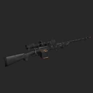 3D model sniper rifle m24