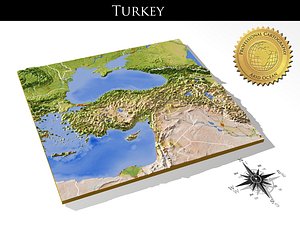turkey resolution relief maps 3d model