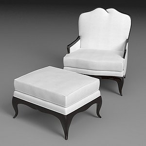 3D Armchair and Ottoman set