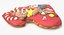 Christmas Cookie 04 Bitten 3D model