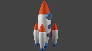 3D Cartoon Rocket