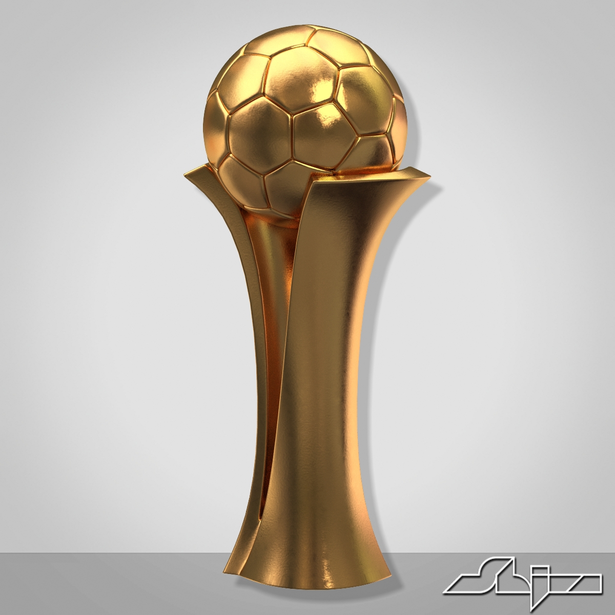 3d model football award cup