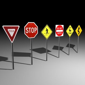 3ds max sign stop yield