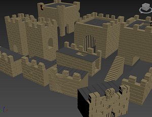 3D fortress castle model