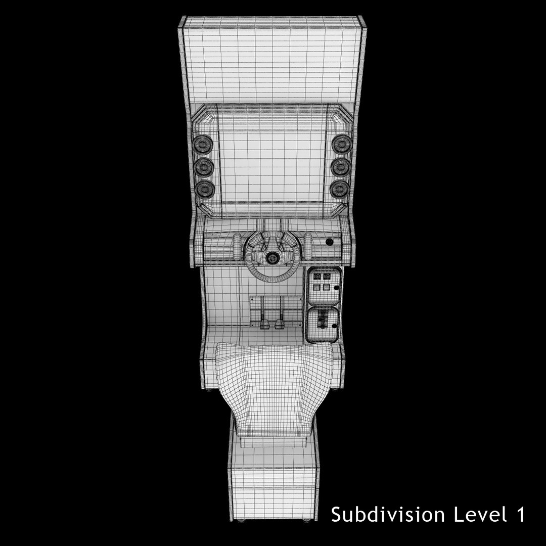 3d model simulator kart racing arcade machine