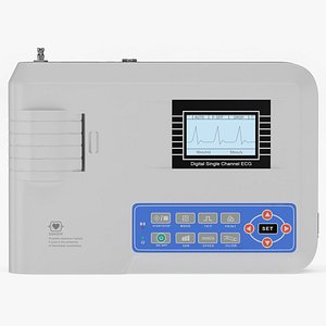 3D Medical Digital Channel ECG model