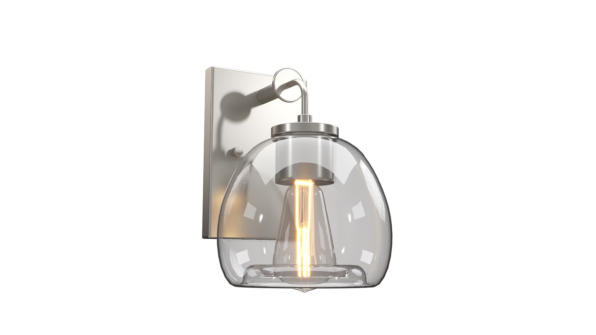 3D Caisson 1-Light Bathroom Vanity Wall Light Model - TurboSquid 2292087
