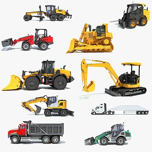 3D Earthmoving Equipment Pack &ndash; Professional Construction Machinery Collection