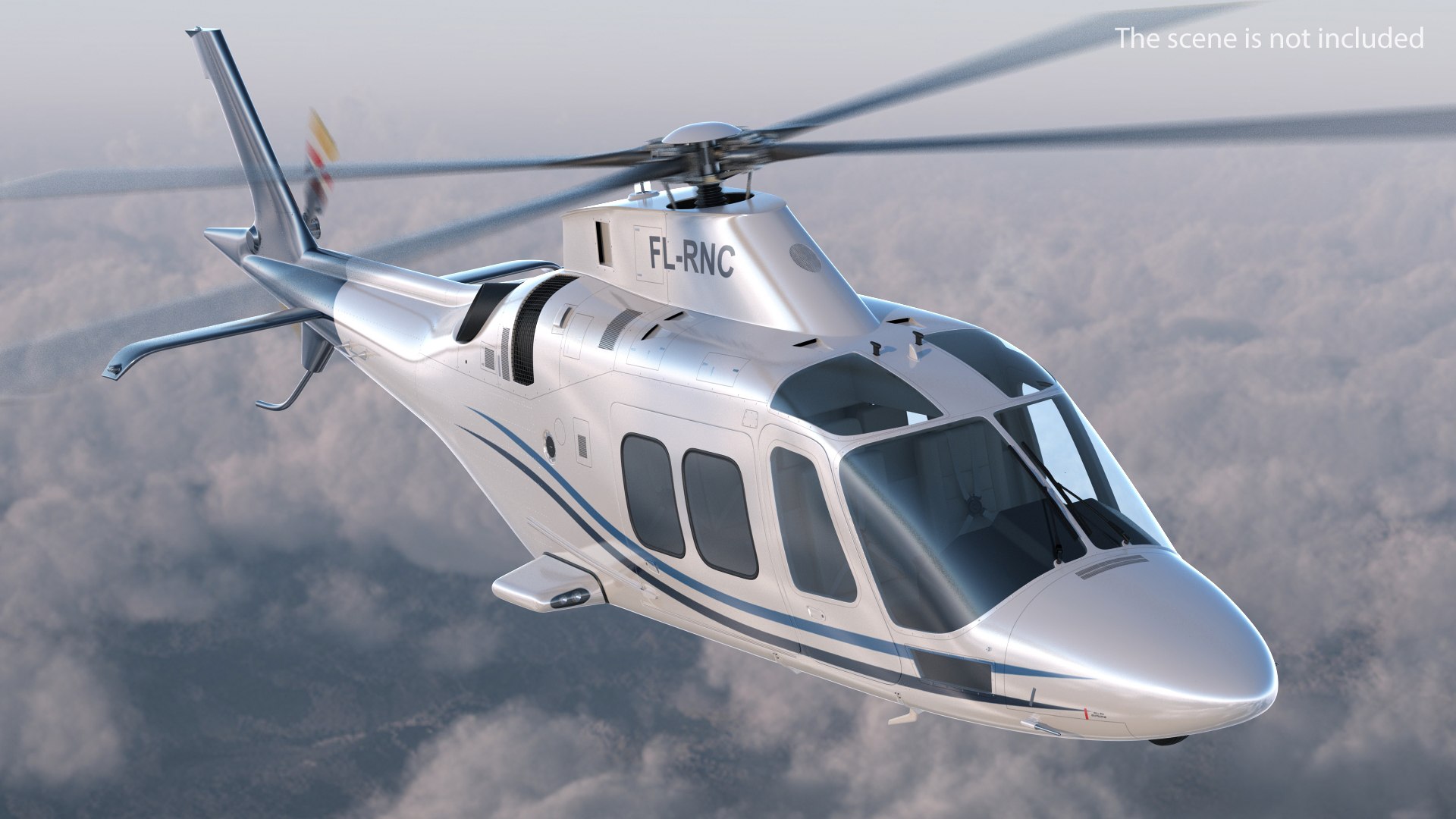 Agusta AW109S Grand Blue 3D model preview