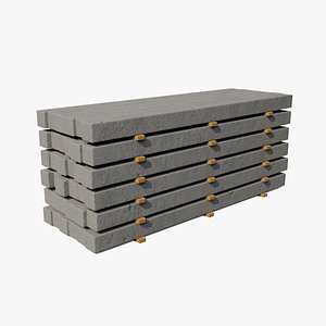3D model Stack of Concrete Columns