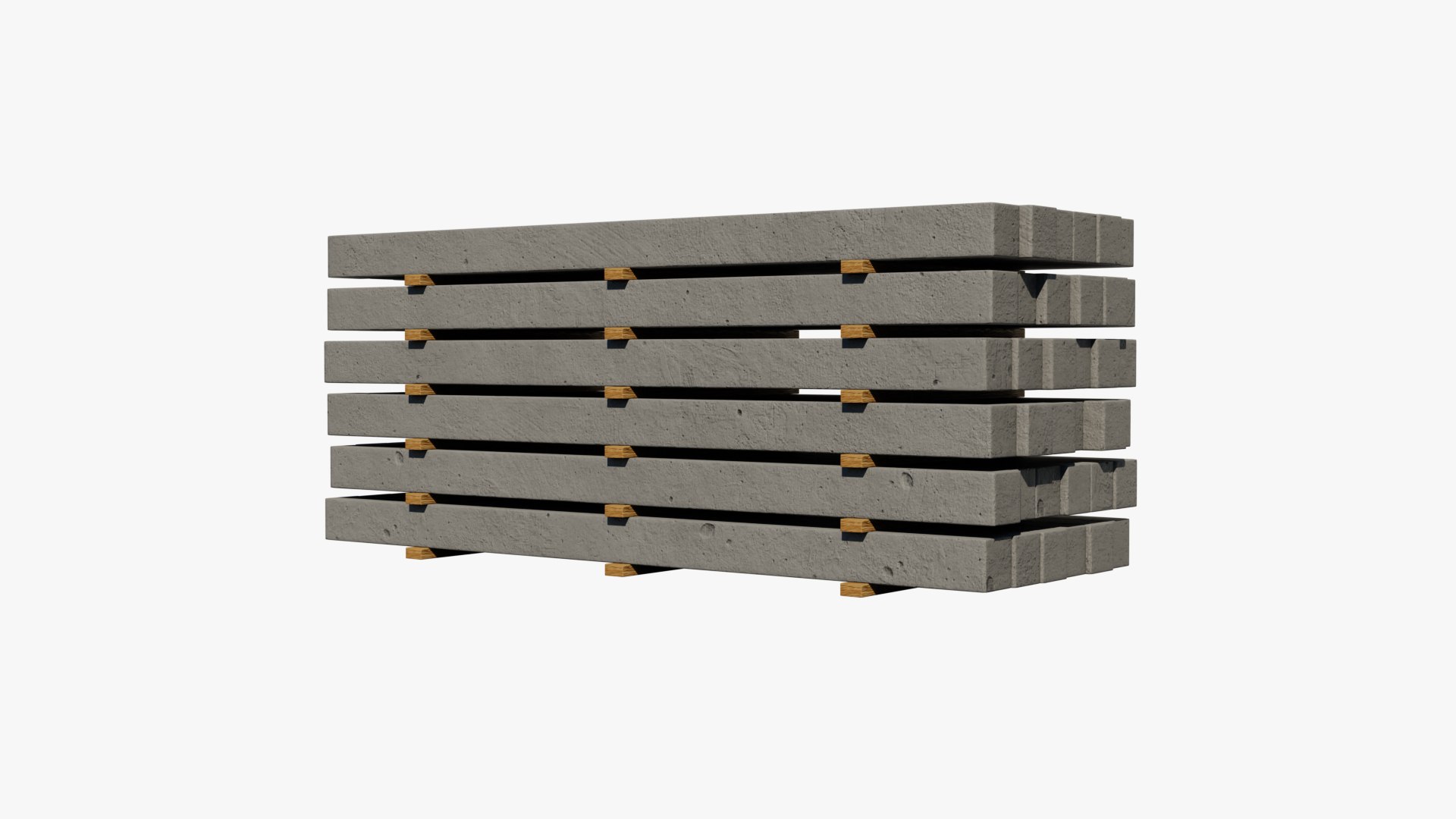 3D Model Stack Of Concrete Columns - TurboSquid 2250604