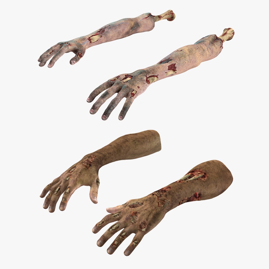 Zombie Hands Collection 3D model preview