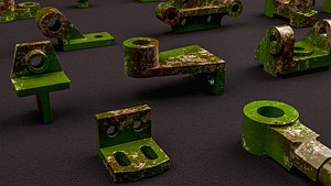 3D 3D Building Blocks Kit Hard Surface Machined Parts V4 model