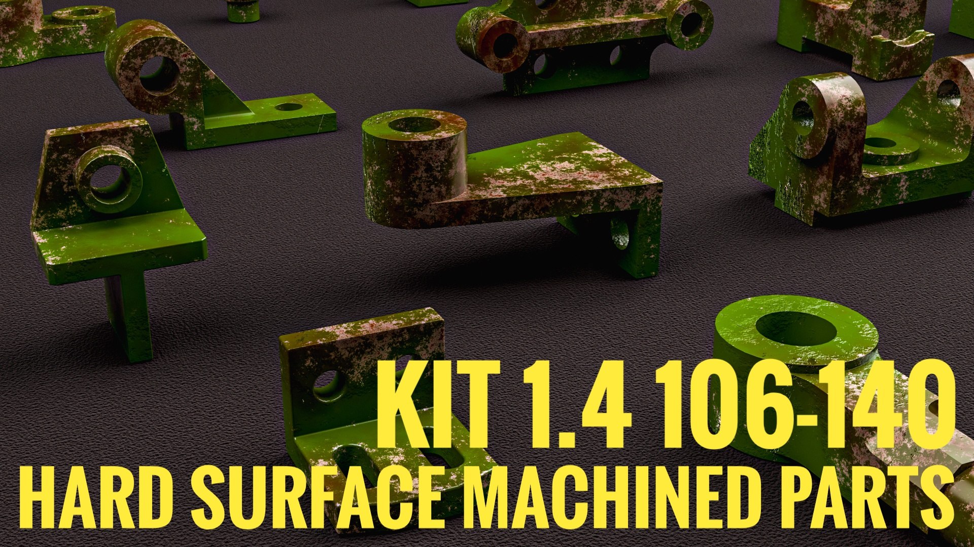 3D 3D Building Blocks Kit Hard Surface Machined Parts V4 model ...