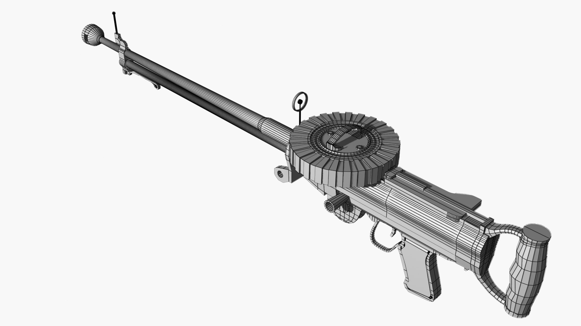 3D Lewis Machine Gun Model - TurboSquid 2128693