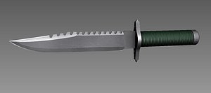 rambo blood knife 3d max