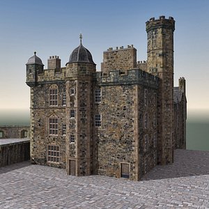 3d edinburgh castle scene model