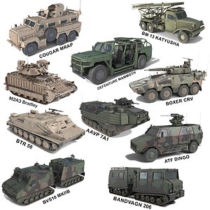 10 Military Vehicles Collection