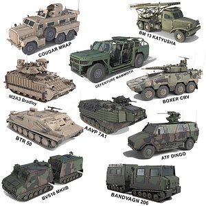 10 Military Vehicles Collection