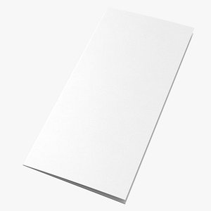 3D Brochure Trifold Pose 01 Blank and Generic Basic Poses