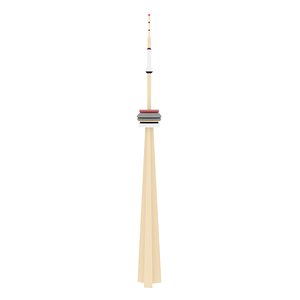 Low Poly CN-Tower 3D model