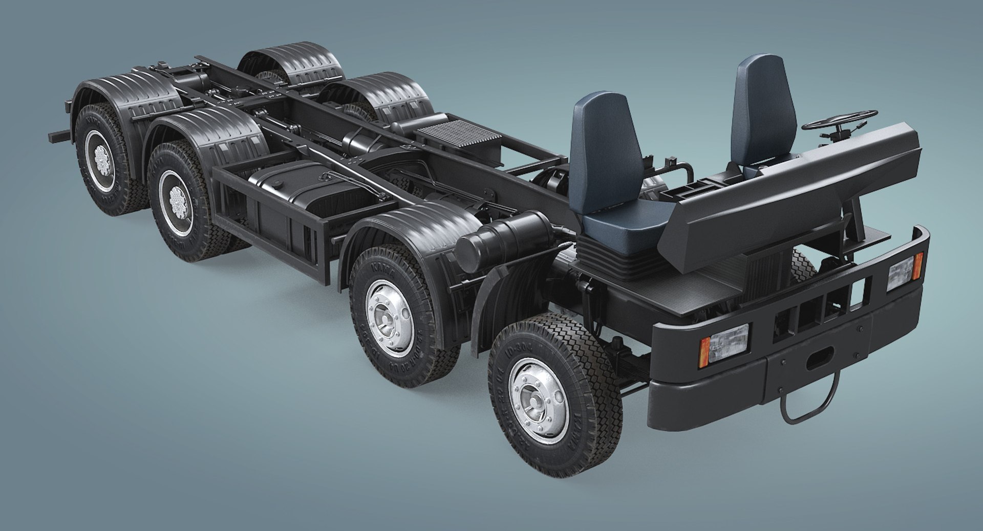 3D Truck Chassis 8x4 Heavy Vehicle TurboSquid 1432082
