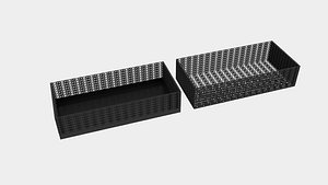 rectangle wire pattern bin 3D model