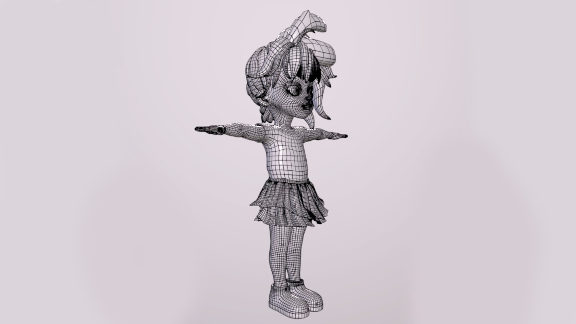 3D Model Cartoon Girl Character Rigged - Stylized Style Fantasy ...