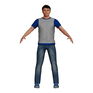 Caucasian Man Rigged