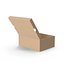 Caja de zapatos abierta marrón