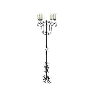 Medieval Standing Candle Chandelier 3D model
