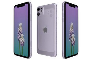Apple iPhone 11 Purple Low Poly 3D model