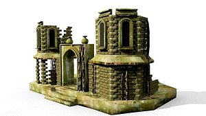 old abandoned garden manor ruins