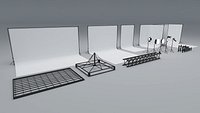 Photo Studio Props and Lighting Equipment Pack