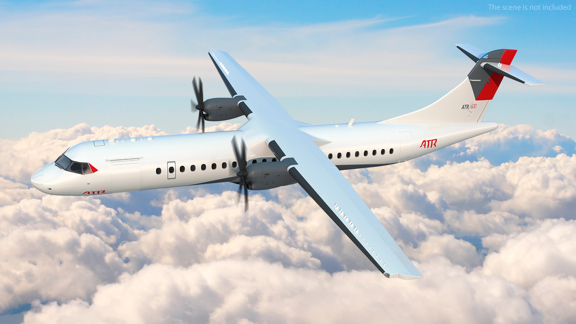 Civilian Transport Aircraft ATR 72-600 Rigged For Cinema 4D 3D Model ...